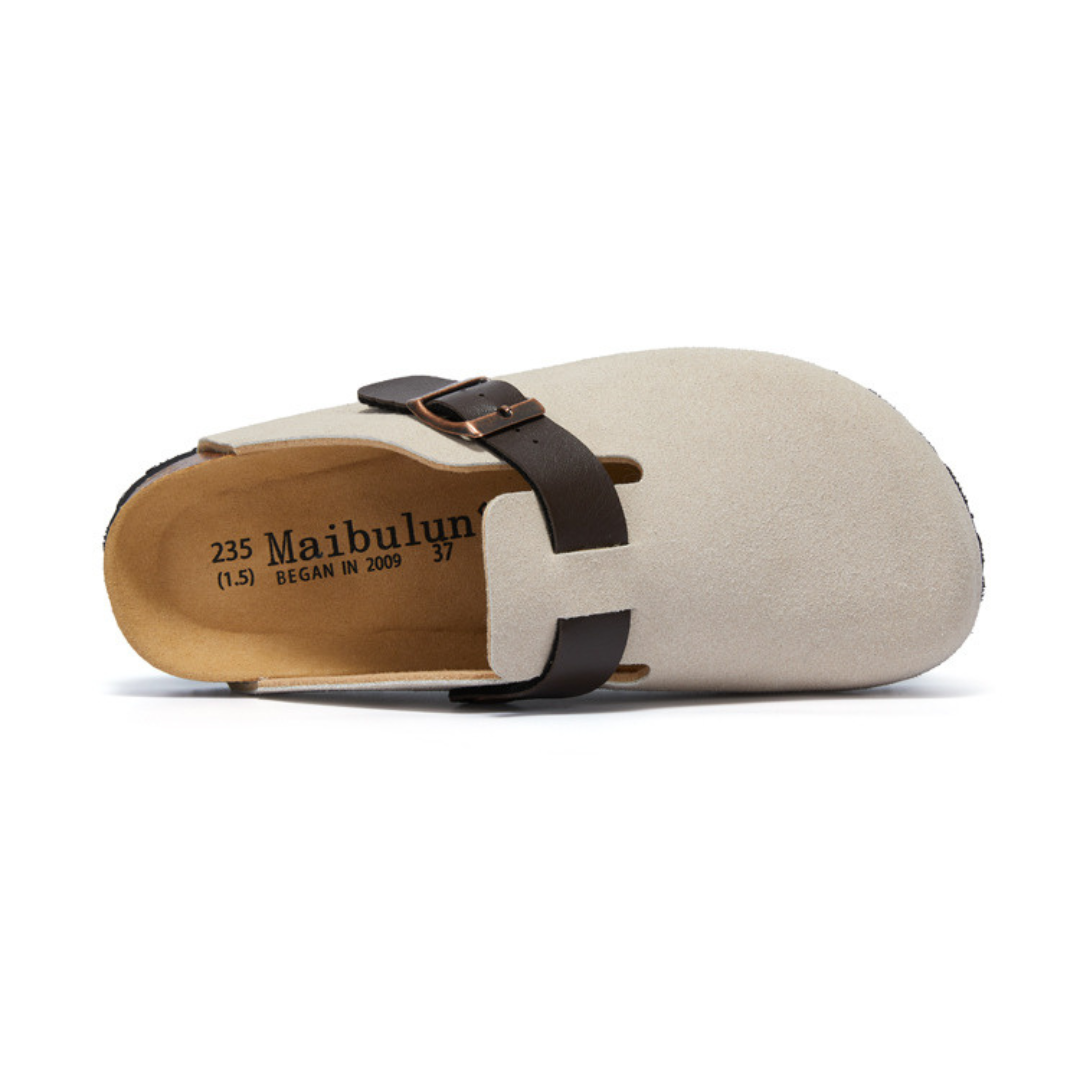 Clog - Branco e Marrom