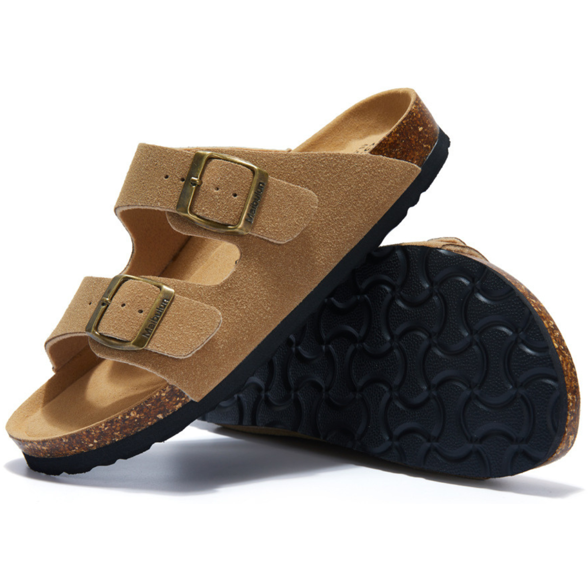 Sandália Birken Maibulun Camurça - Marrom Claro