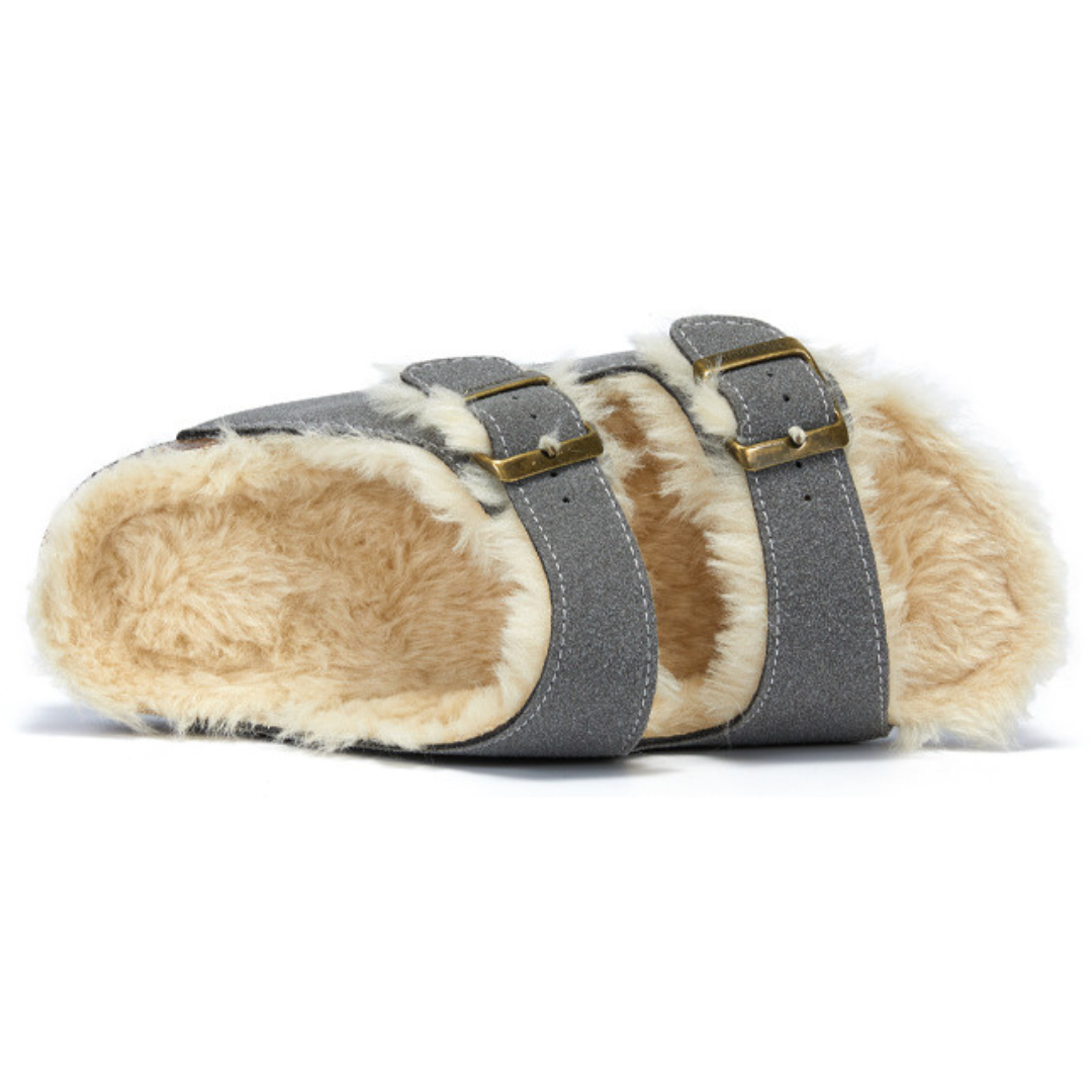 Sandália Birken Fleece - Cinza