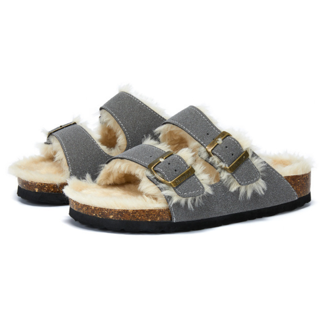 Sandália Birken Fleece - Cinza
