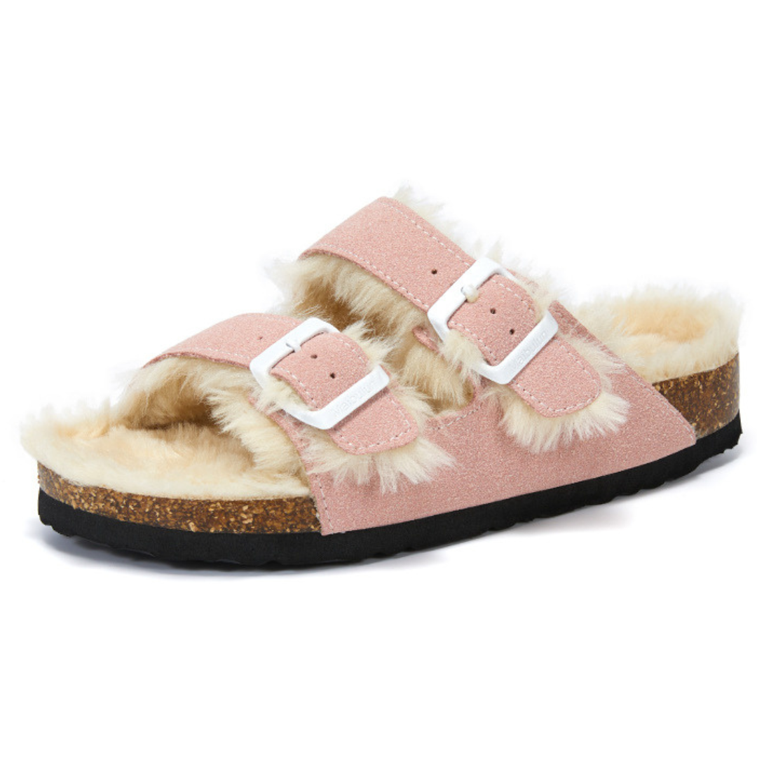 Sandália Birken Fleece - Rosa