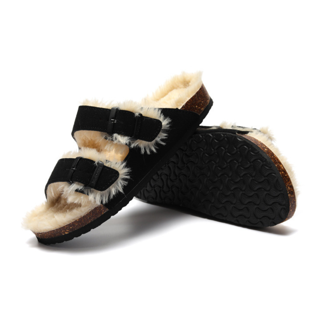 Sandália Birken Fleece - Preto