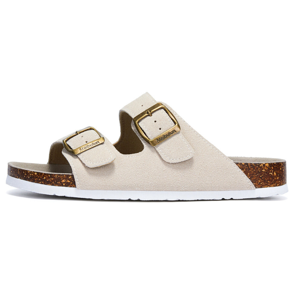 Sandália Birken Maibulun Camurça - Creme