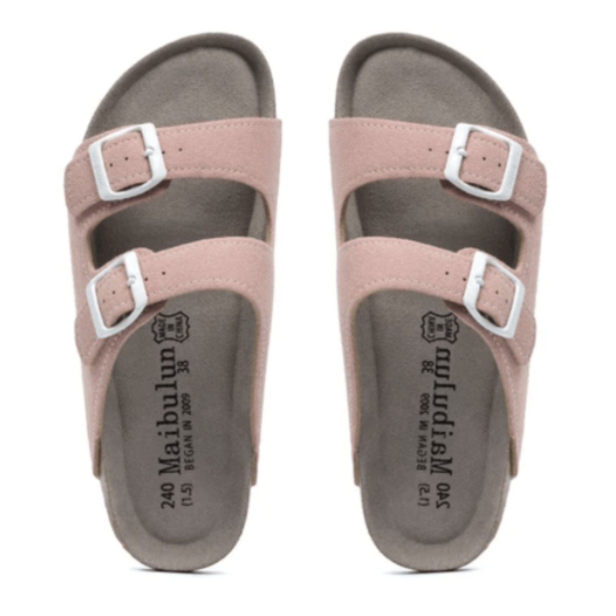 Sandália Birken Maibulun Camurça - Rosa
