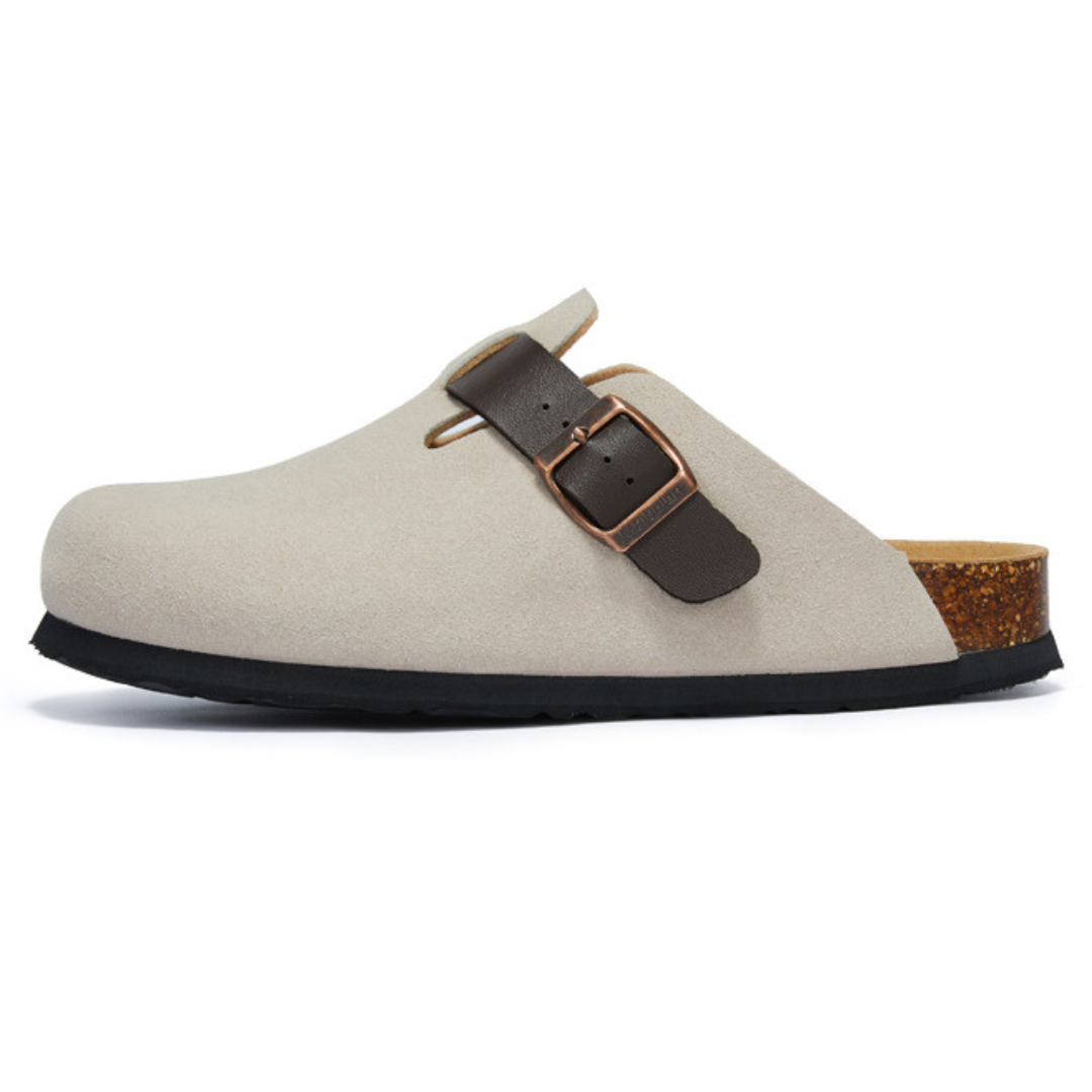 Clog - Branco e Marrom