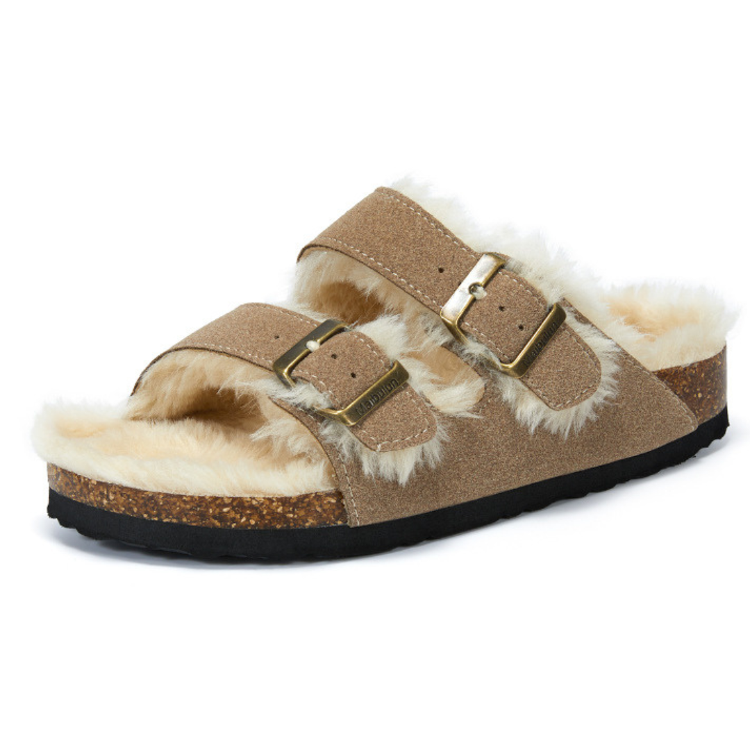 Sandália Birken Fleece - Areia