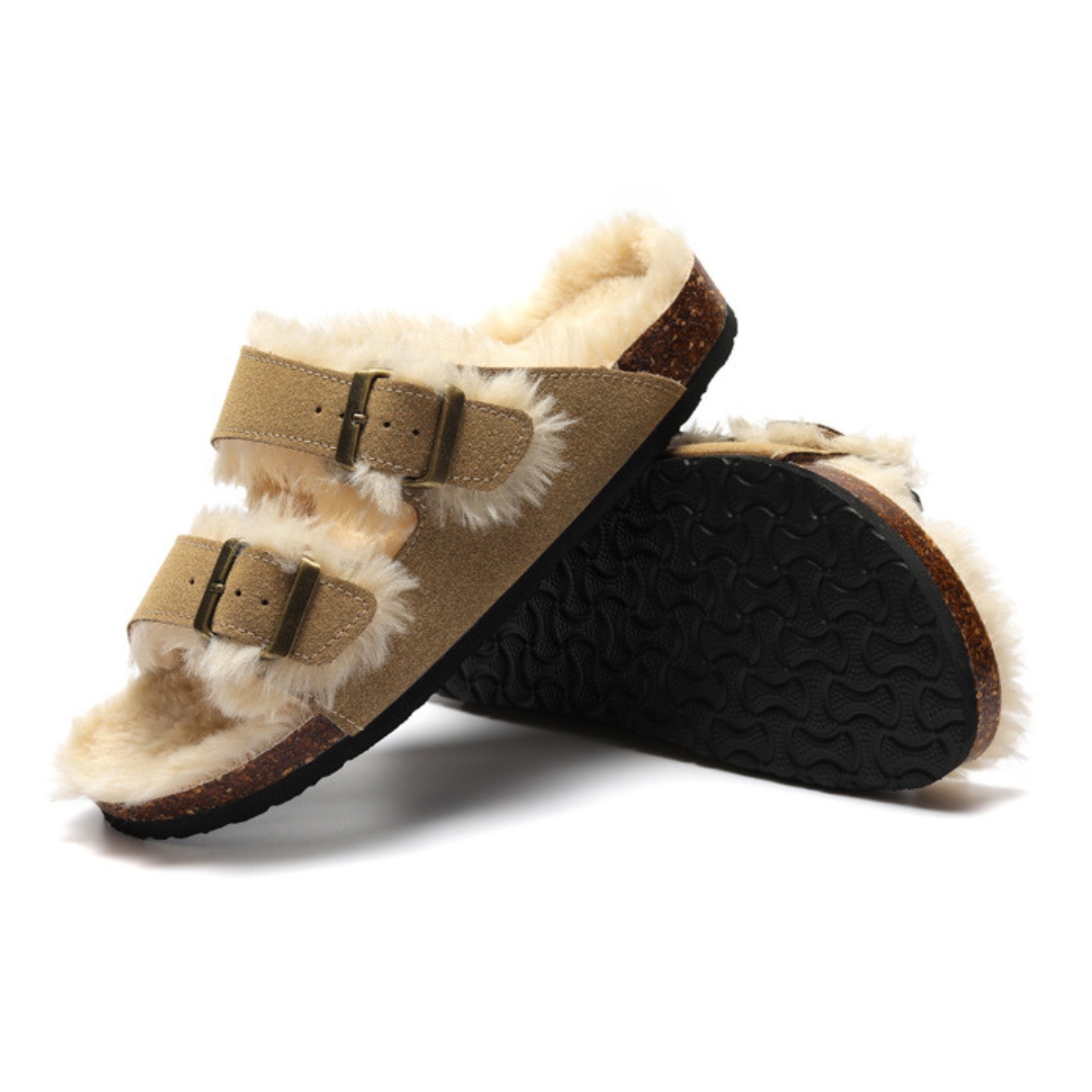 Sandália Birken Fleece - Areia