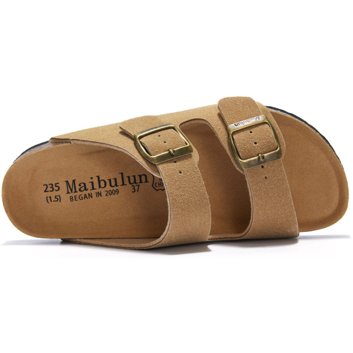 Sandália Birken Maibulun Camurça - Marrom Claro
