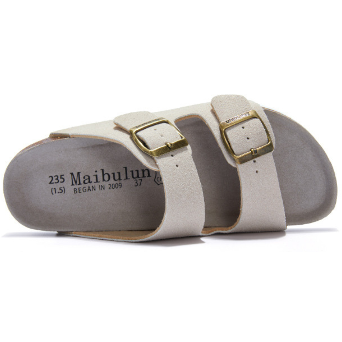 Sandália Birken Maibulun Camurça - Creme