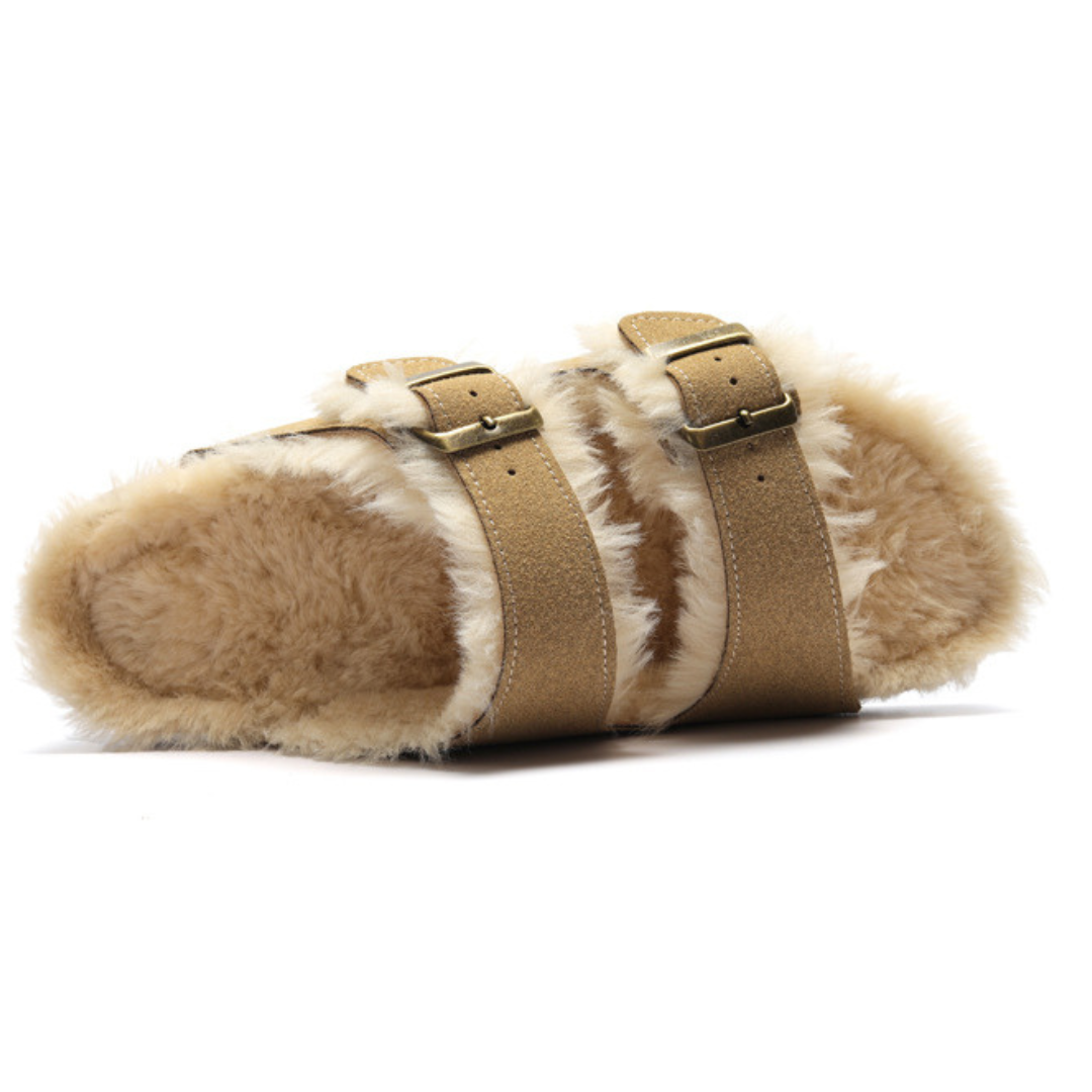 Sandália Birken Fleece - Areia